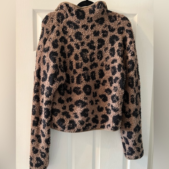 Skims Leopard Print Fleece Jacket - Picture 2 of 2